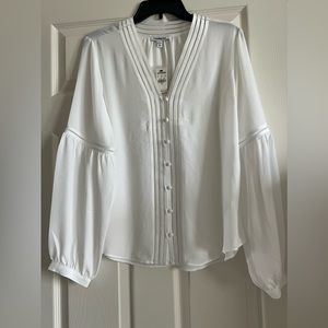 NWT EXPRESS white blouse -size Medium